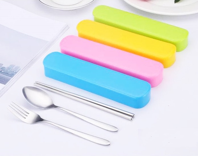 Sendok Travel Set Stainless Steel (Sendok, Garpu, Sumpit) Sendok Travel Set Stainless Steel (Sendok, Garpu, Sumpit)
