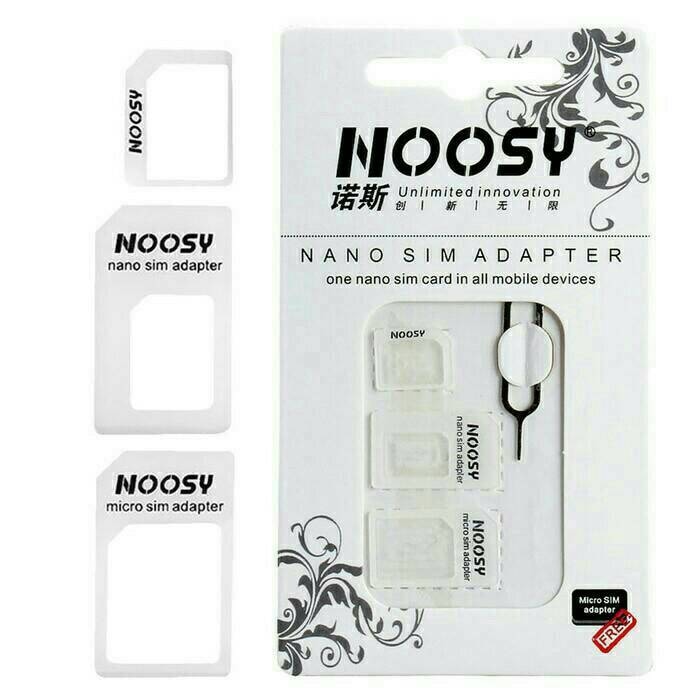 Noosy Adaptor Sim Card - Nano Micro Standart + Eject Tray Noosy Adaptor Sim Card - Nano Micro Standart + Eject Tray