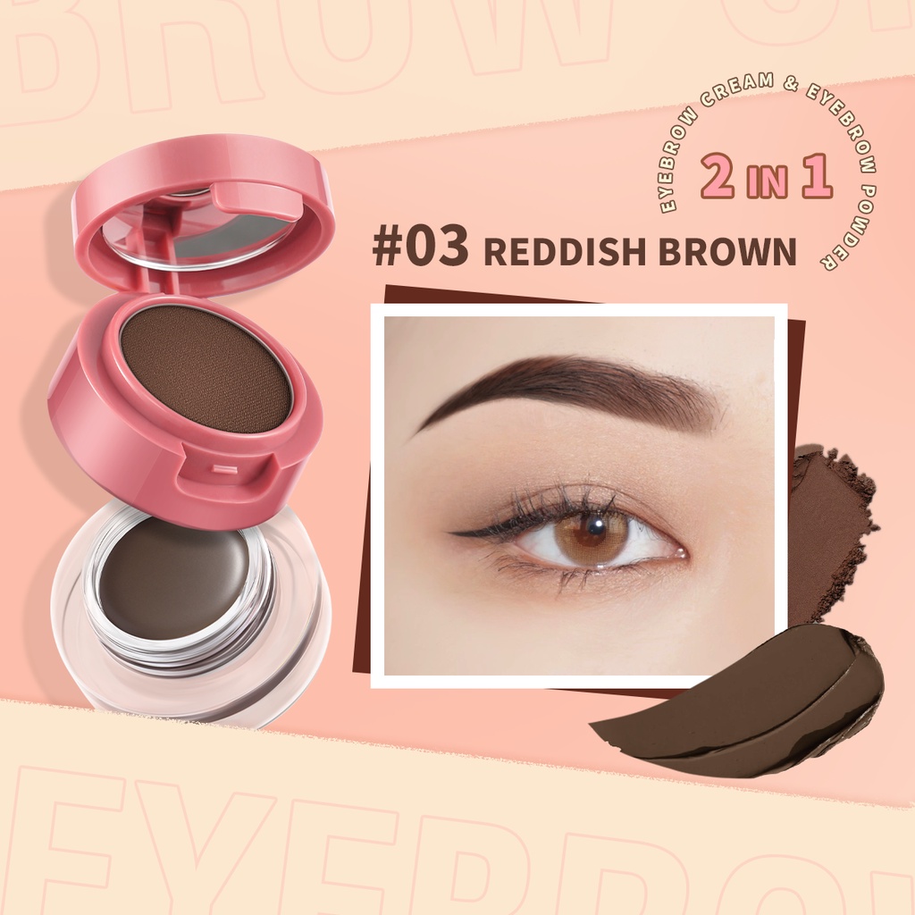 Pinkflash Duo Effect Eyebrow Kit PF-E22 #3 Dark Red Grey