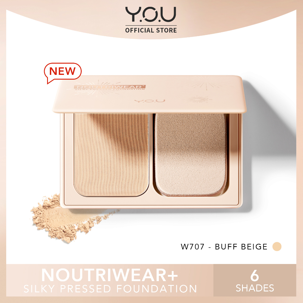 YOU Noutriwear+ Silky Pressed Foundation W707 Buff Beige YOU Noutriwear+ Silky Pressed Foundation W707 Buff Beige