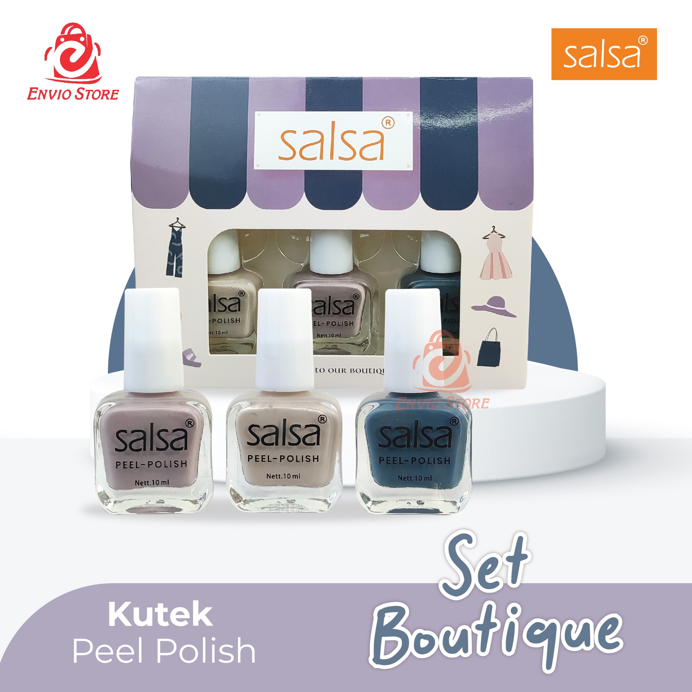SALSA Kutek Peel Polish BOUTIQUE Ecer (Nail Polish Peel Off)